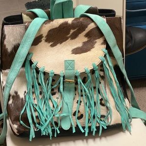 BNWT Crazy Train Cow Suede Backpack